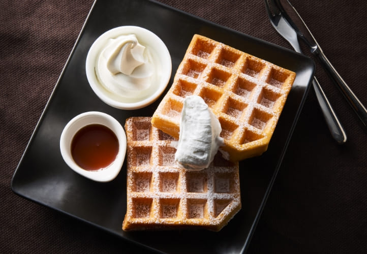 バターミルクアメリカンワッフル メープルクリーム