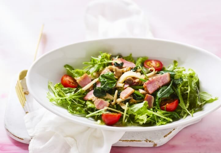 きのことベーコンのバターソテーサラダ