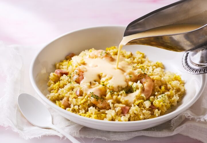 エビピラフ 濃厚エビクリームソース添え